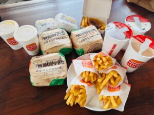 バーガーキング本日のランチ全購入品写真