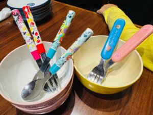 銀座吉宗の子ども用食具画像